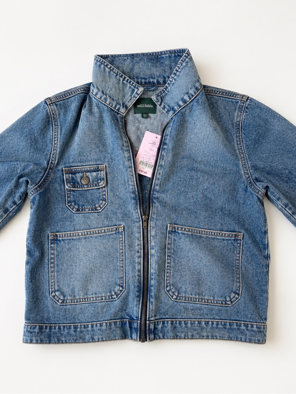 wild fable‎ Light Blue Kids' Denim Zip Jacket